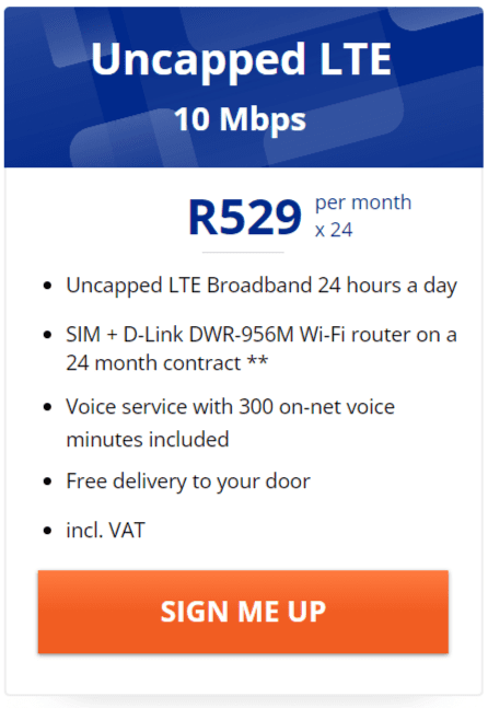Telkom Uncapped LTE SIM &amp; Router 