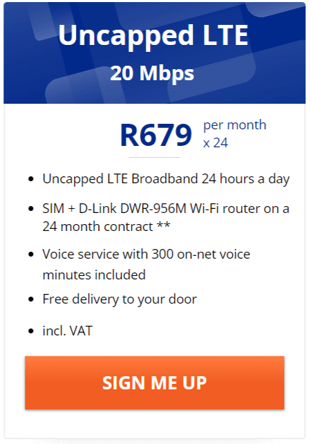Telkom Uncapped LTE SIM &amp; Router 